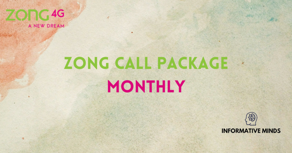 Zong Call Package Monthly